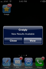 Craigly adds search monitors (a free alternative to push notifications)