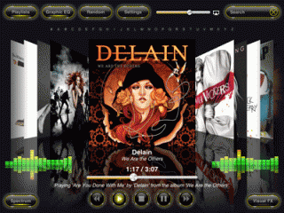 Reflection Music Player for iPad with Cover Flow