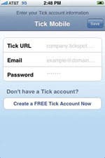 Tick log on screen