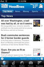 Usa Today on the iPhone