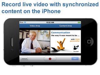 Record live video with synchronized content on the iPhone and iPod Touch