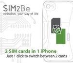 SIM2Be Dual SIM Adapter case for iPhone 4S / 4