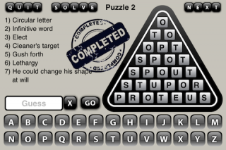 Word Triangle 1.0 introduced for iPhone/iPad - Free Addicting Word Game