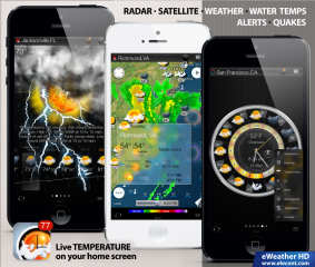 eWeather HD 3.1 introduces photorealistic animations, future weather maps and better performance