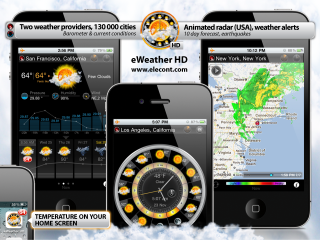Elecont software releases its powerful weather application eWeather HD 2.4 for iPhone and iPad