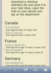 Worldwide different health checkup recommendations are managed by Internet community approach
