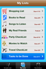 iPhone App For Maintaining All Types Of Lists.