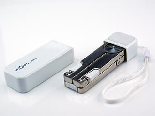 Shiny White Mini-Tripod for iPhone & Smartphones