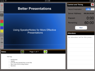 SpeakerNotes 1.0 Released for iPad