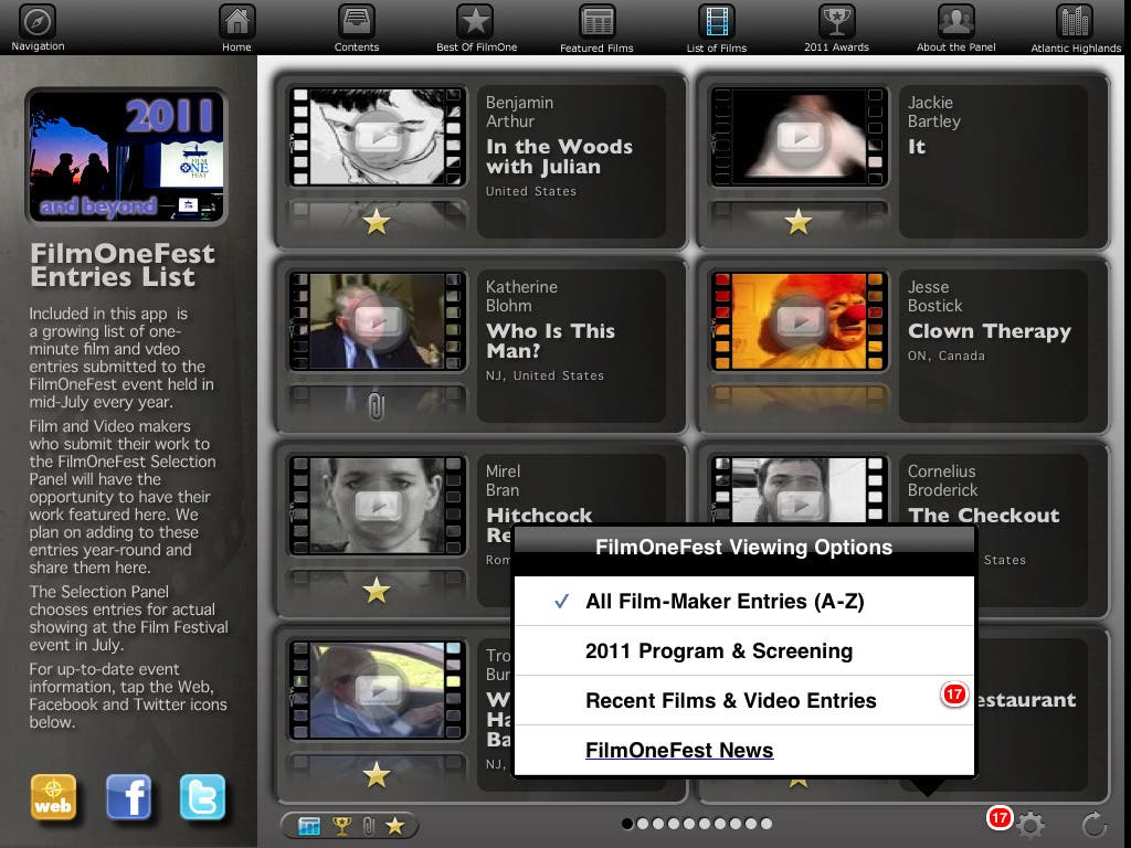 Enhanced Features and Iconography for Film Festival iPad App