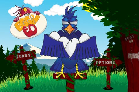 Eggy Ed 1.01 for iOS: Throw Rocks, Kill Birds, Eat Their Eggs, Score Big