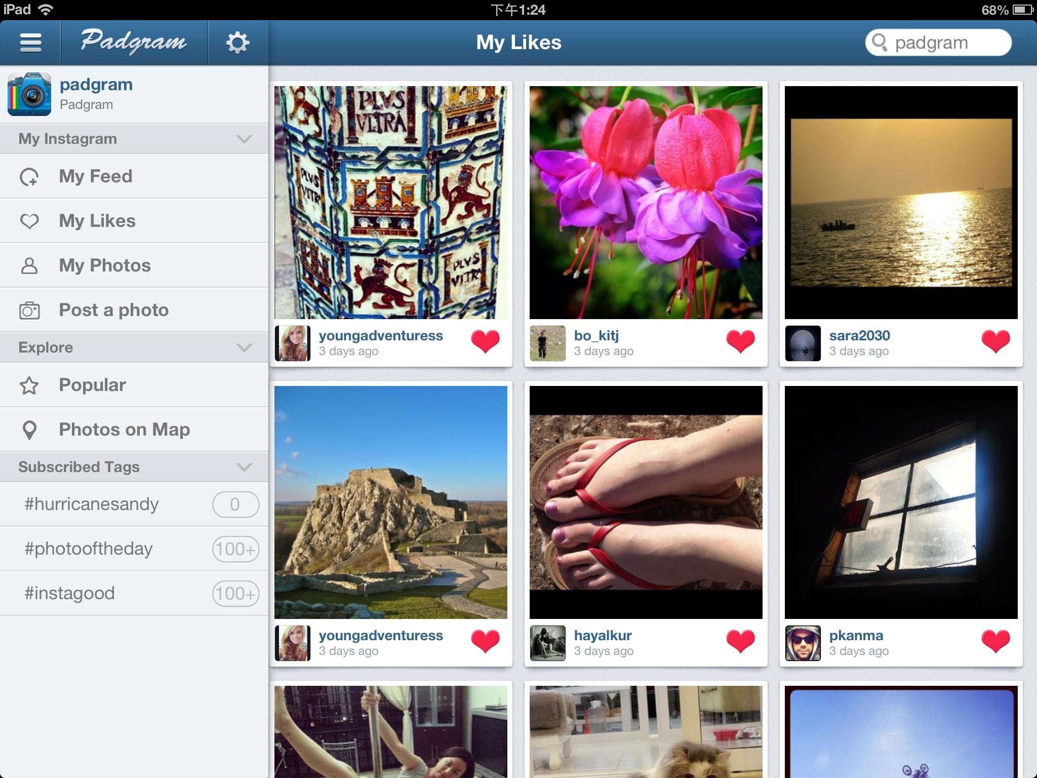 Padgram 2.6 for iPad-Top Instagram Viewer Creates Eye-Catching Shoutouts