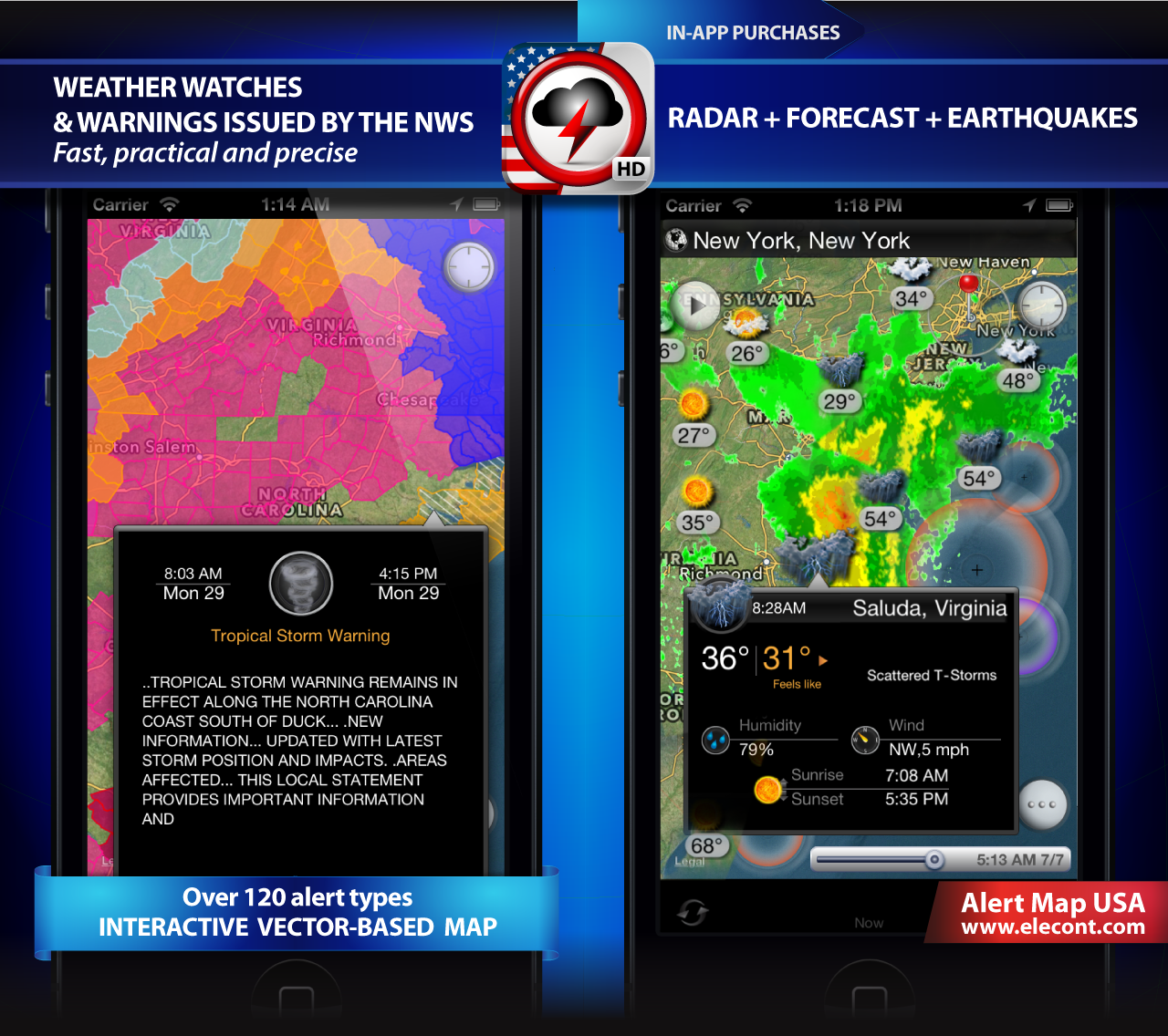 Weather Alert Map USA Launches on iPhone and iPad