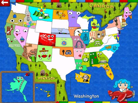 Mapping the USA with Roxy the Star 1.0 for iOS - All 50 States Animated