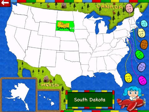 Mapping the USA with Roxy the Star 1.0 for iOS - All 50 States Animated