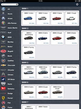 All Cars - Great iPhone and iPad App - Complete Car Models Database
