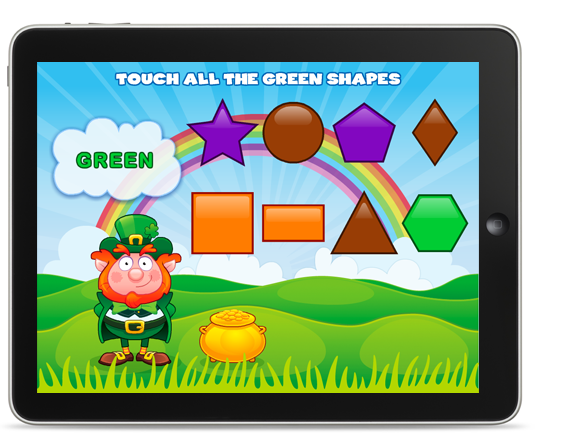 Explore and Learn Shapes Preschool App Free for St Patrick's Day Weekend