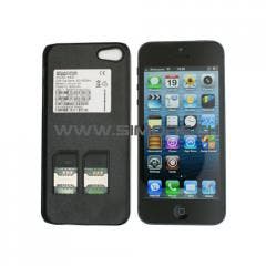 TripleBlue Case-5 for iPhone 5 - Bluetooth Dual SIM Standby Adapter for iPhone 5