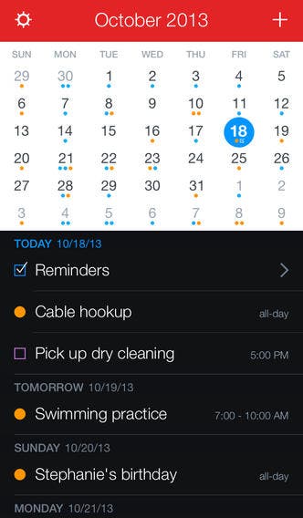 fantastical 2 for iphone is a fantastic calendar and to do app cleaning calendar app