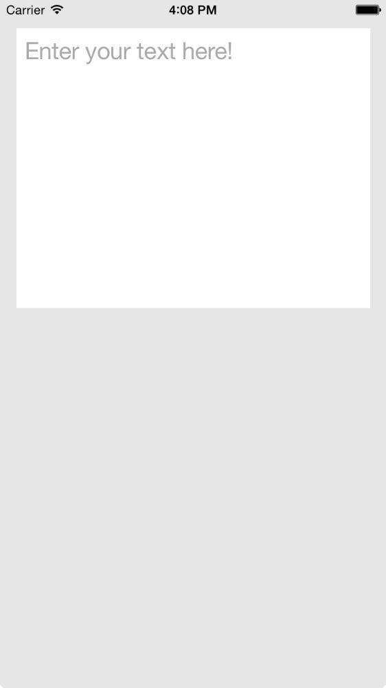 The text view at run time