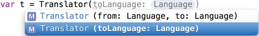 Multiple initializers in Code Completion