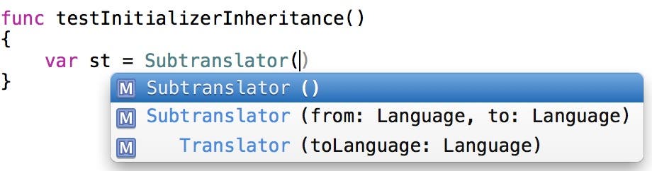 Inherited initializers