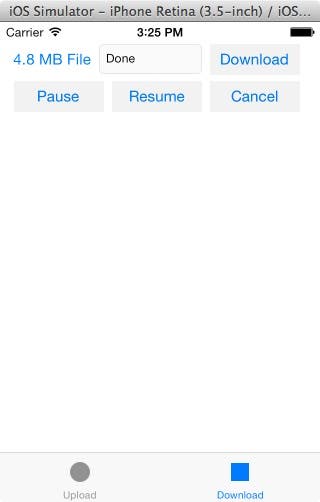 Sample app Download scene