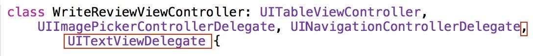 Adopt UITextViewDelegate protocol