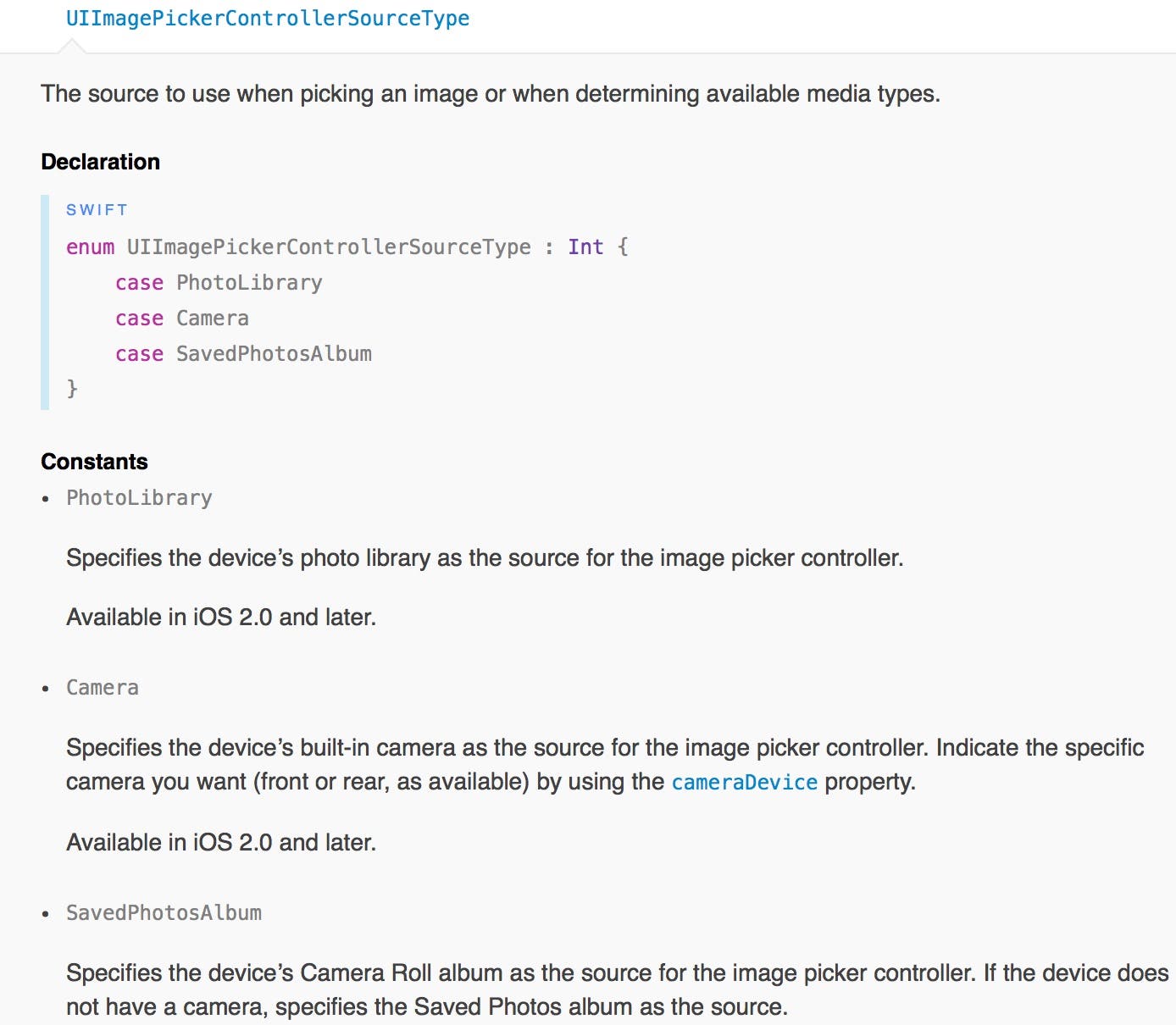 UIImagePickerControllerSourceType