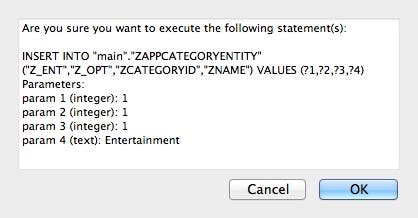 Add record confirmation