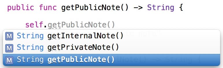 access private from within class