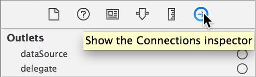 Show the Connections Inspector
