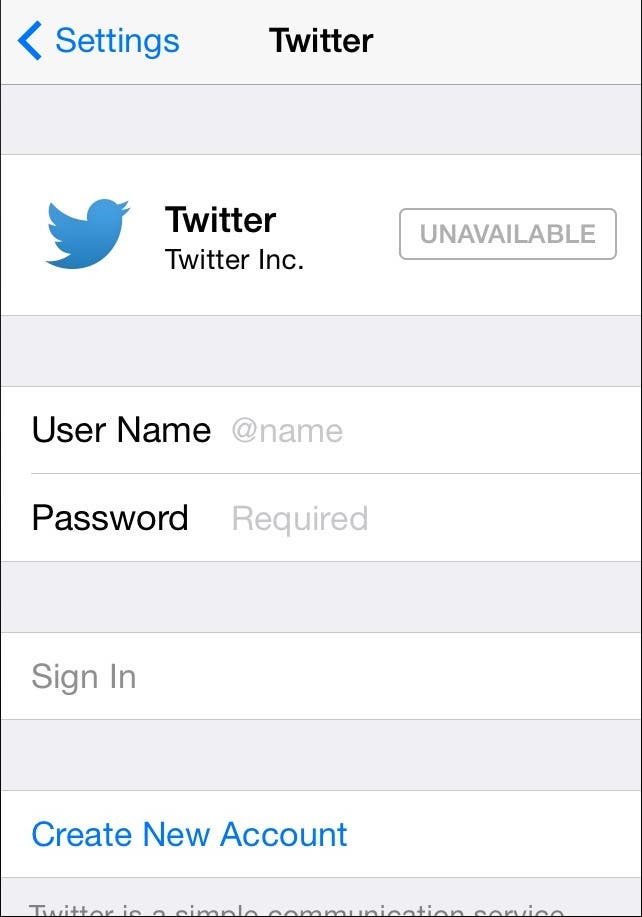 Twitter Account
