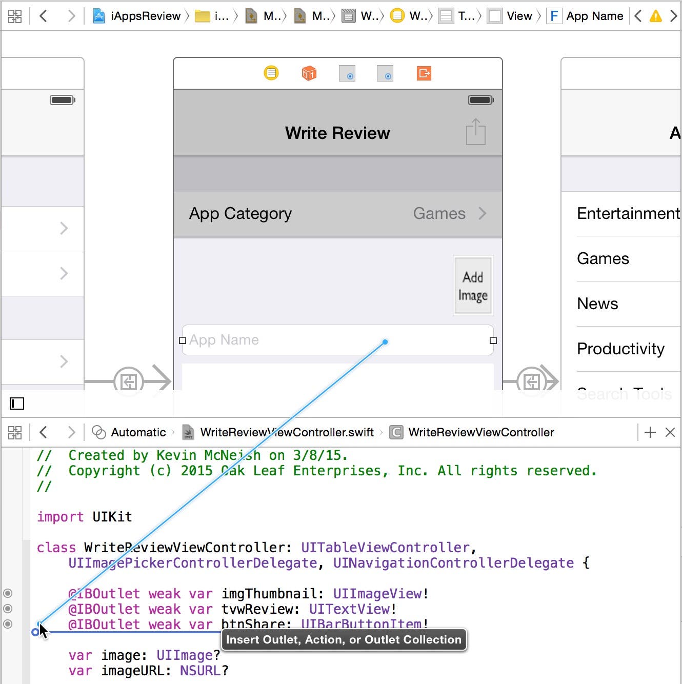 Create text field outlet