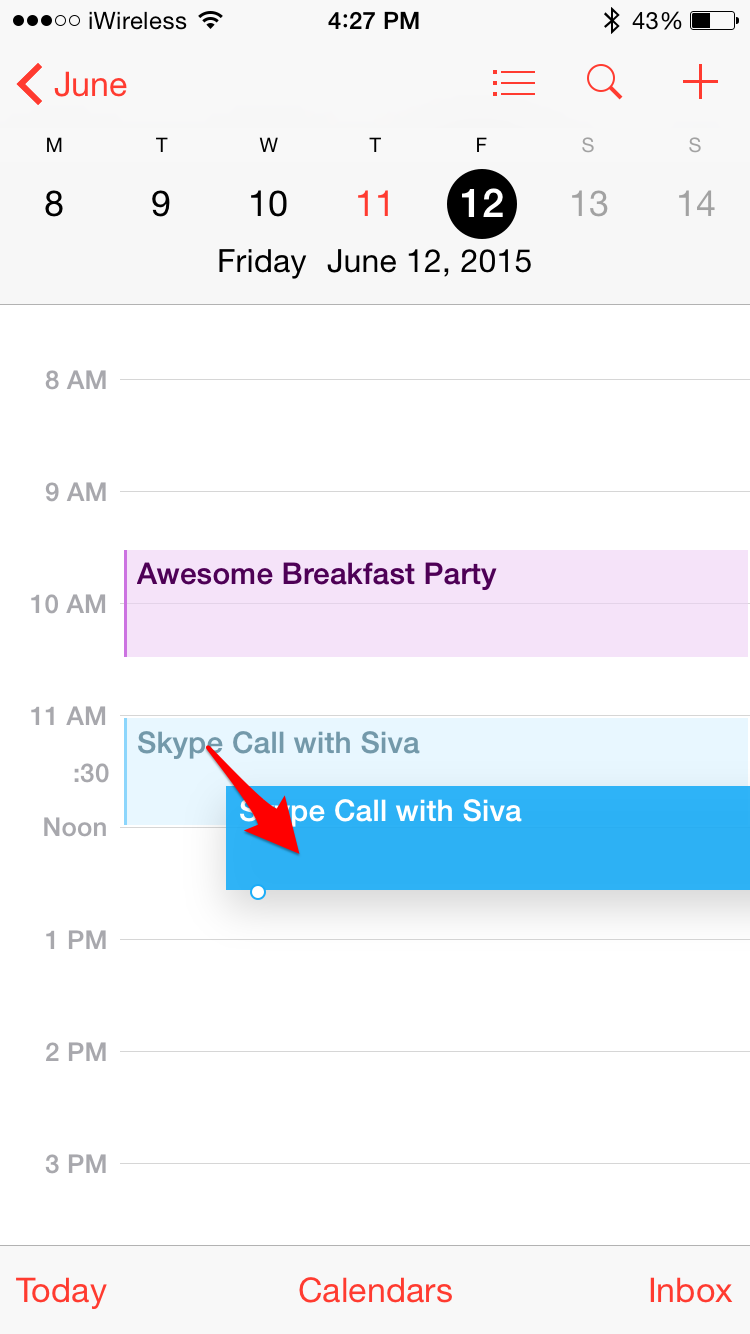 Reschedule Appointments by Dragging and Dropping Calendar Events