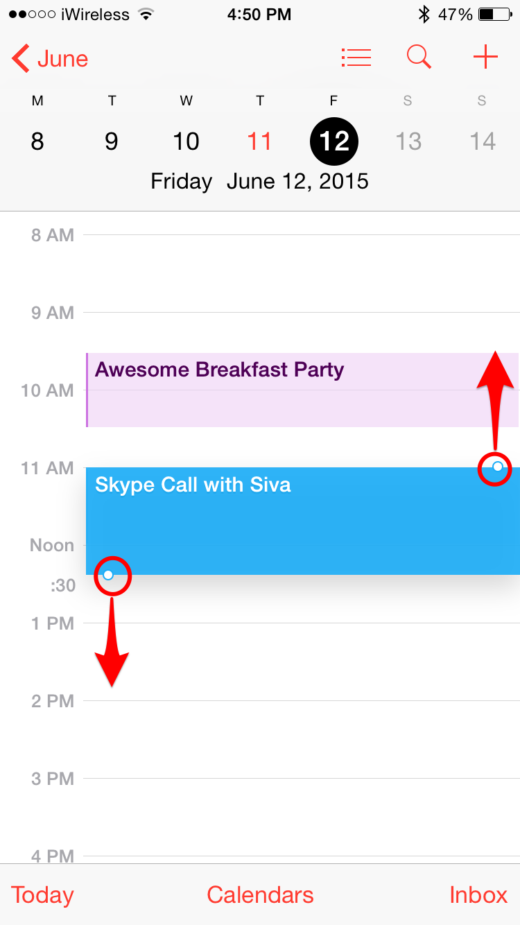 Reschedule Appointments by Dragging and Dropping Calendar Events