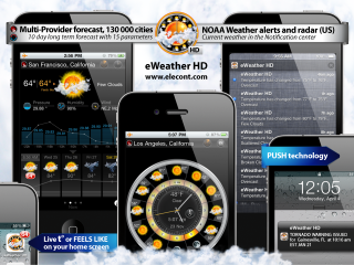 eWeather HD 2.5 - weather forecast, radar, push alerts and earthquakes for iPhone and iPad