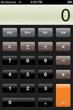 iPhone Calculator Portrait mode