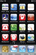 Medical apps installed on my iPhone