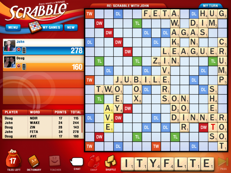 The Scrabble-Dabble War of the Words With Friends Extravaganza. A