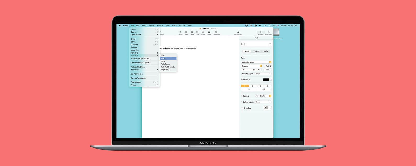 How to Convert Pages to Word in Three Clicks