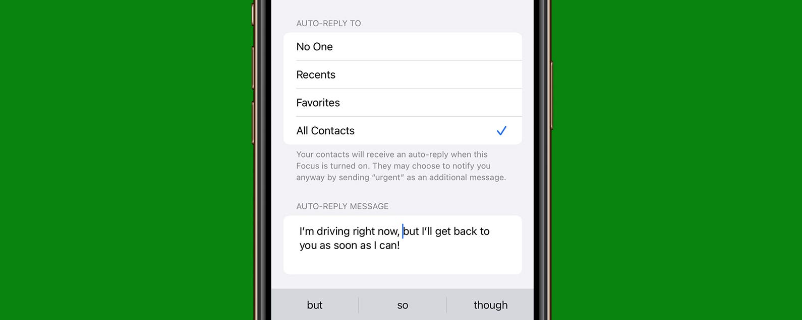 iphone auto text reply while on vacation ios 15