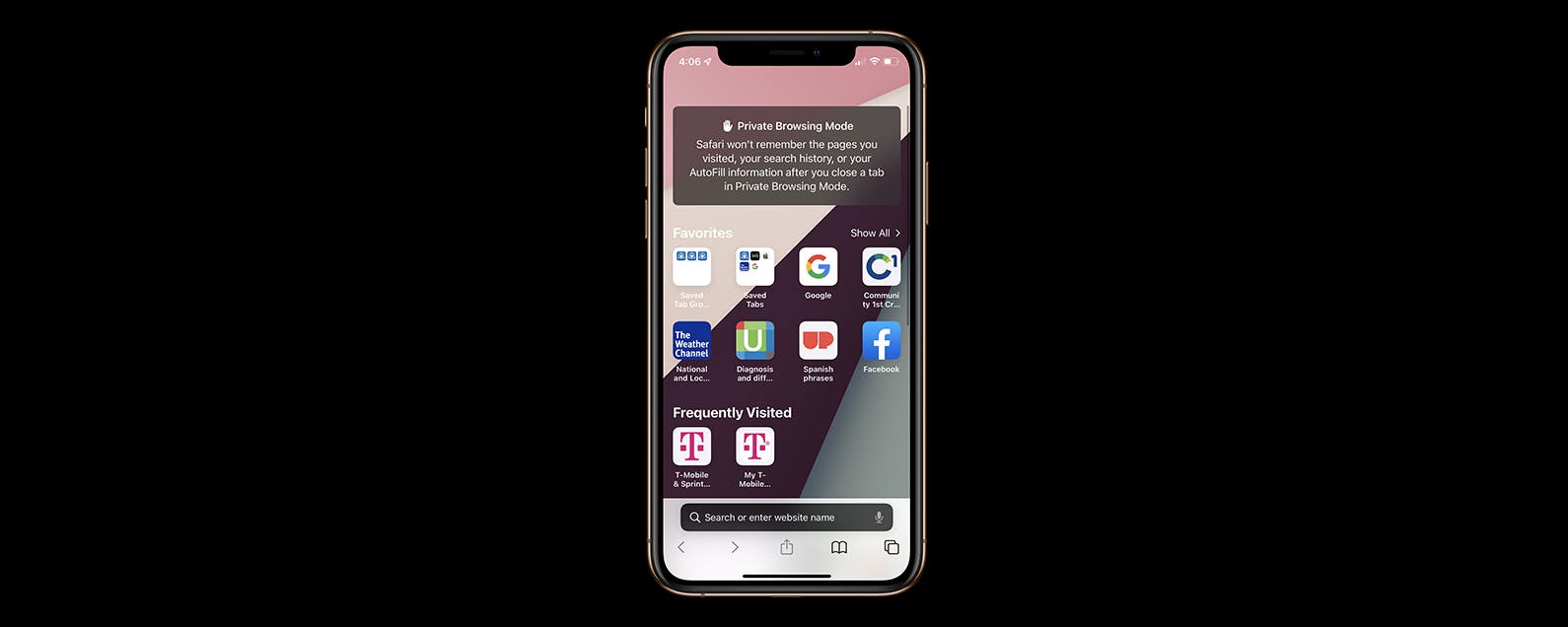 turning off private browsing on iphone
