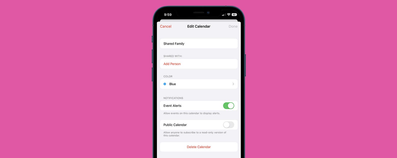 Easily Create a Shared Family Calendar on Your iPhone (iOS 16)