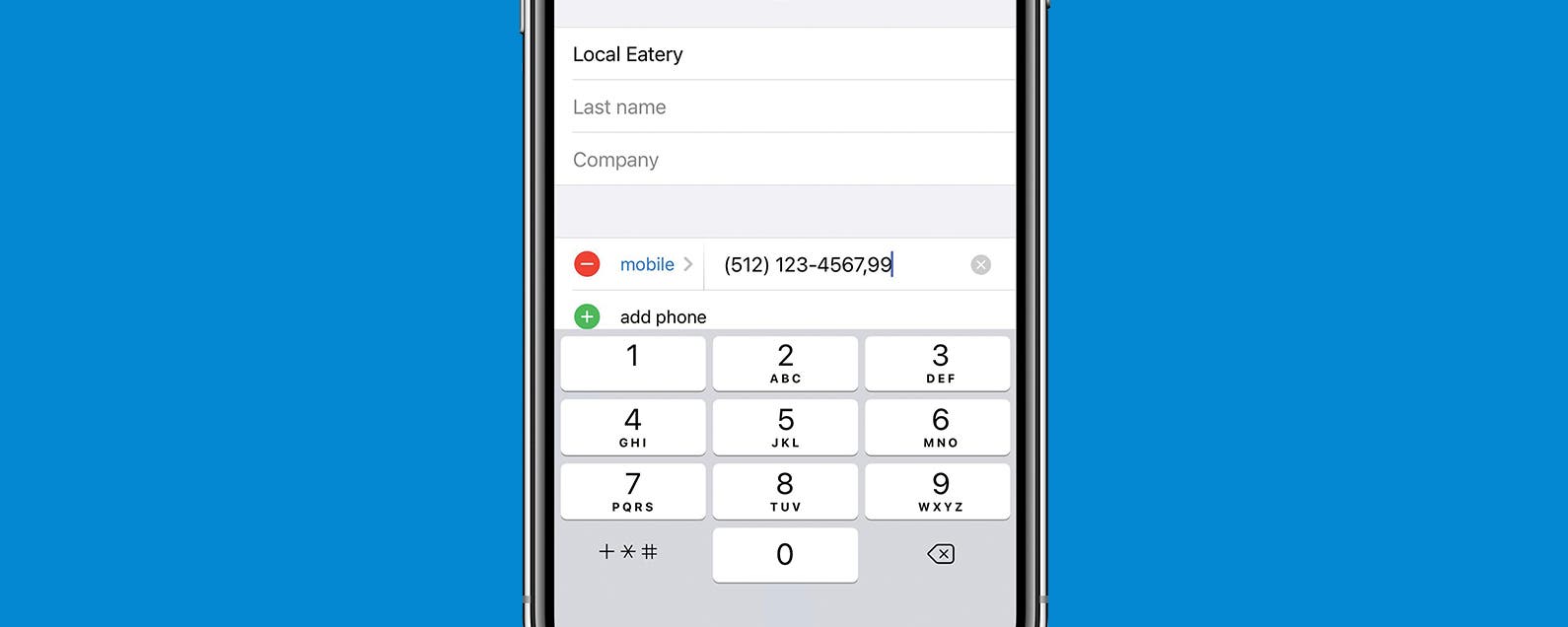 How to Dial An Extension on an iPhone & Save Extensions to