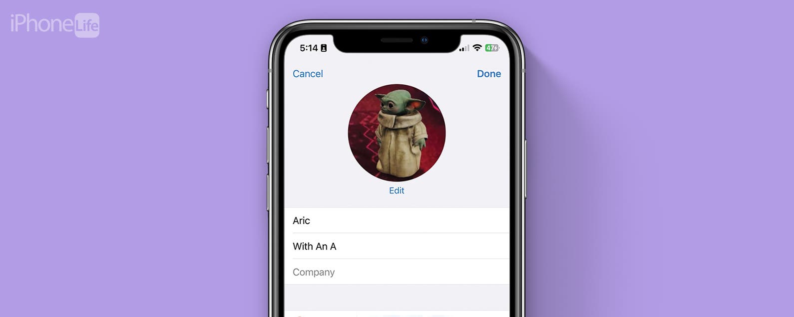 how to add picture in iphone contact