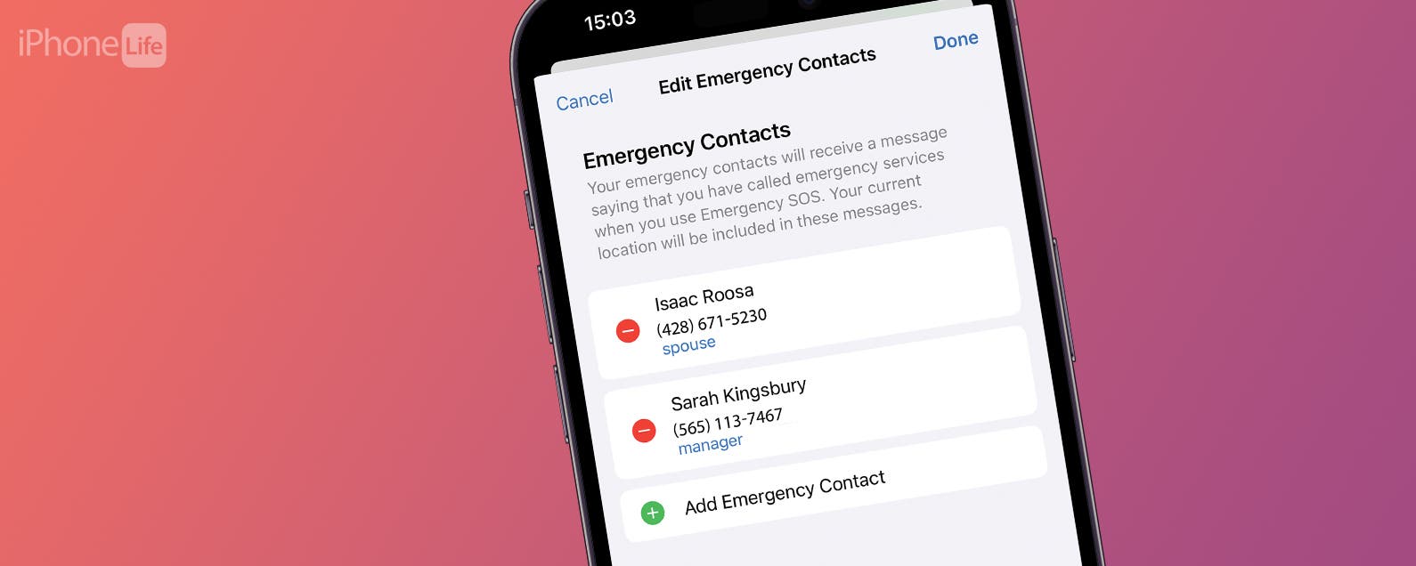 How To Add Emergency Contact on iPhone for Emergency SOS