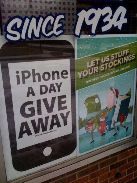 College bookstore iPhone-A-Day Giveaway