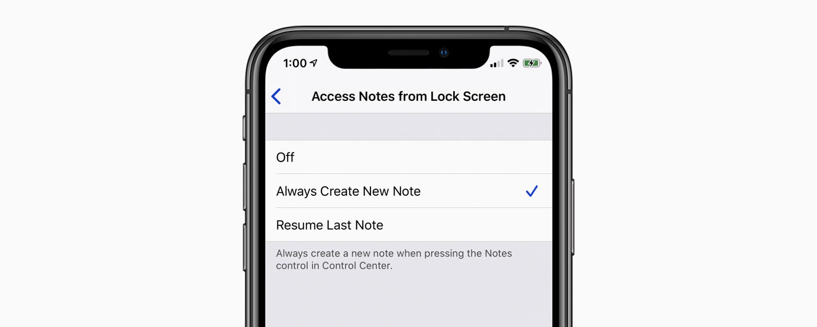 pin note to lock screen iphone