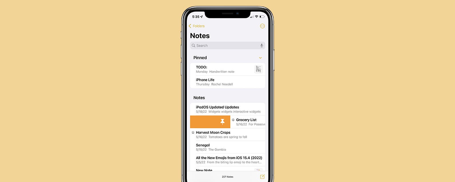 How To Pin A Note To The Top Of Your Notes List On The Iphone Ipad